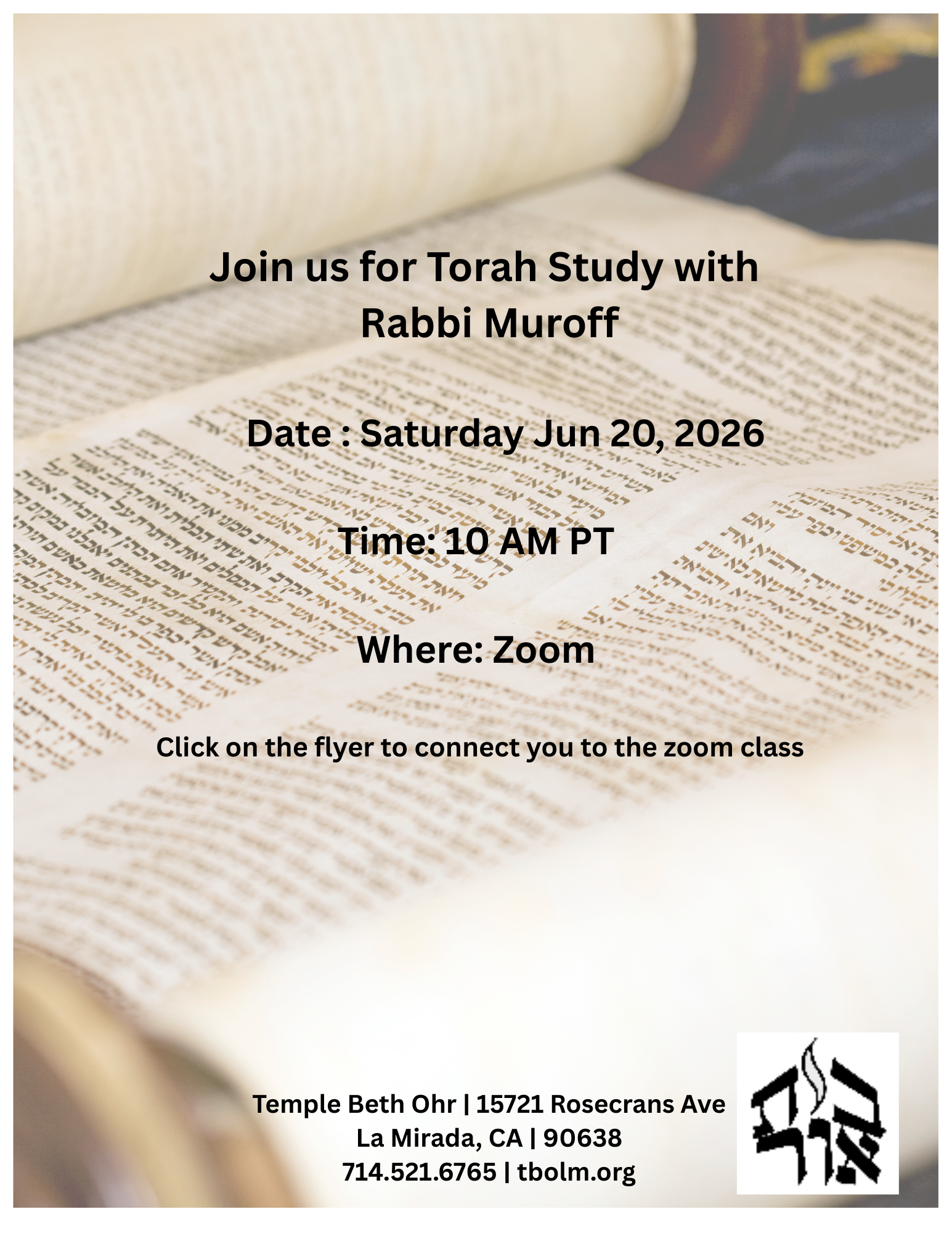 Torah study 6.20.26